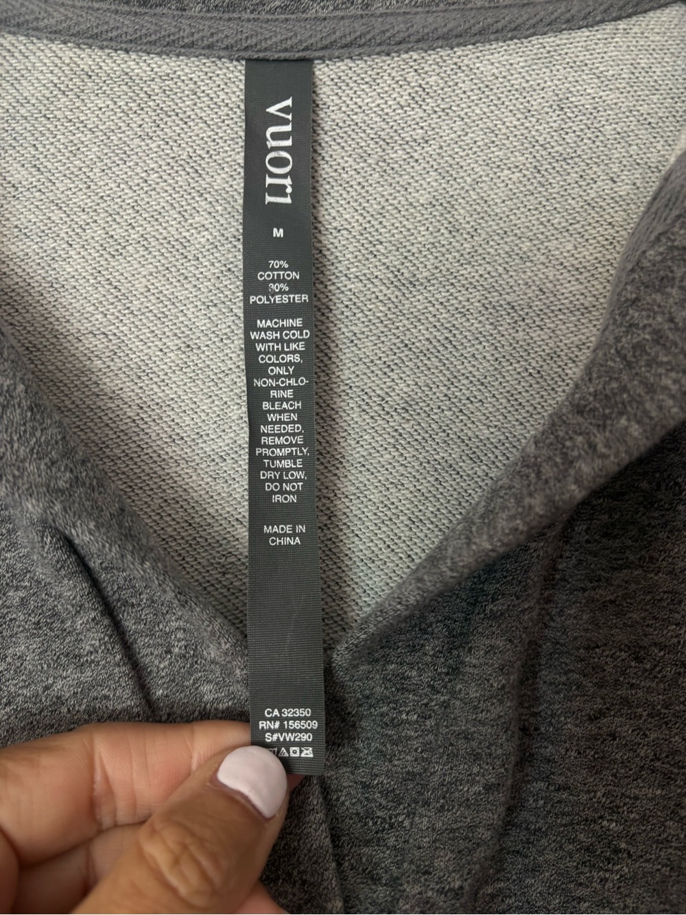 Vuori Sedona Polo Fleece Cropped Sweatshirt Heather Grey Women's Size Medium - Picture 4 of 11